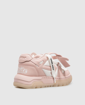Off-White Рожеві шкіряні кросівки OOO Chunky OF05743655