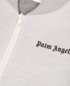 Palm Angels Детский серый бомбер с логотипом PGBD002F25FLE001612