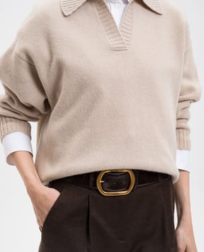 Max Mara Weekend Коричневий шкіряний паяс CLAVIER CLAVIER