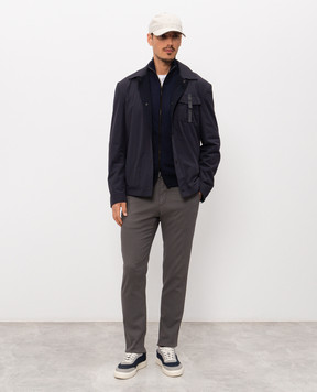 Marco Pescarolo Сірі штани з шовком CARACCIOLO5306