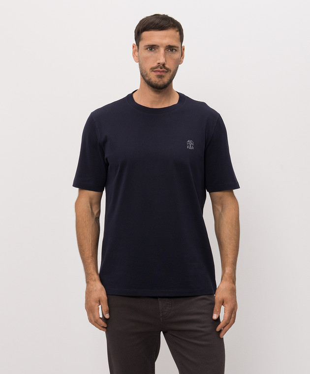 Brunello Cucinelli Темно-синя футболка M0B138440 зображення 2