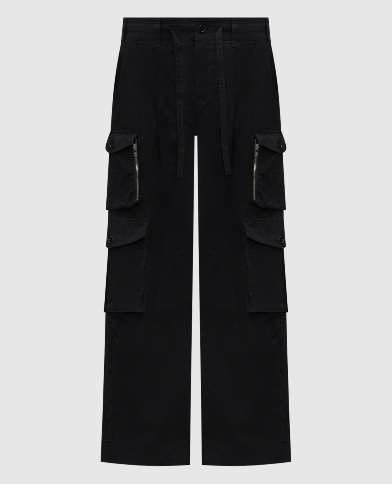 

Черные карго, Черный, Широкие брюки