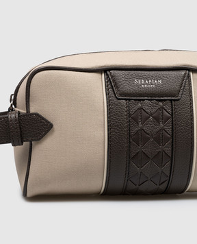 Serapian Бежевий несесер з принтом логотипа SRCANMML739524ABJ9