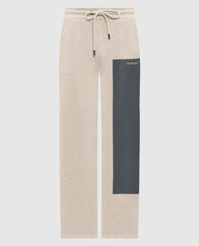 Off-White Сірі спортивні меланжеві штани 44MCJ03QF26F001060