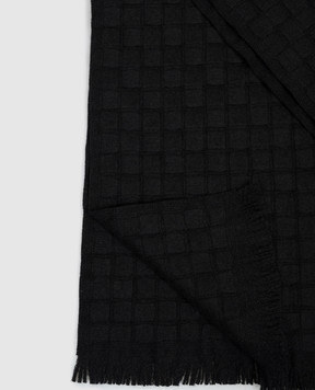 Bottega Veneta Чорний шарф Intrecciato з кашеміру A0056TV77L0