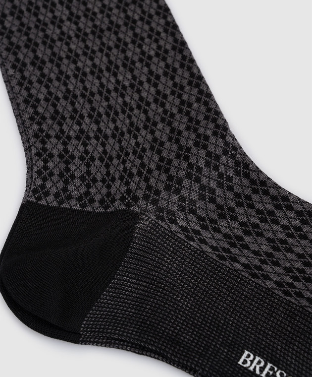 Bresciani Сірі шкарпетки в геометричний візерунок MC034JQ1088XX зображення 2