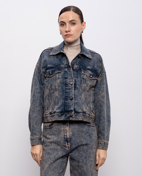Peserico Синя джинсова куртка з ефектом потертості E21888L1804280