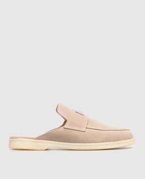 Babe Pay Pls Бежеві замшеві мюлі 231108ZA