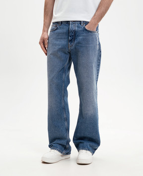 Off-White Синие джинсы с эмблемой Half Arrow 44XYA18JS26D002