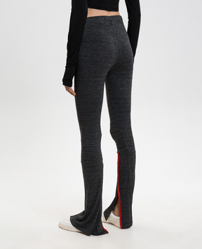 Off-White Сірі меланжеві легінси з логотипом OWCD02CF25JER001