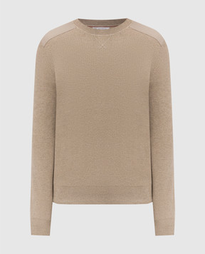 Brunello Cucinelli Бежевий светр з кашеміру M22203900