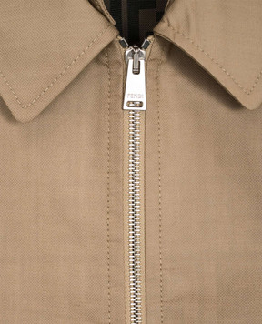 Fendi Детская куртка цвета хаки JFA241B1L3