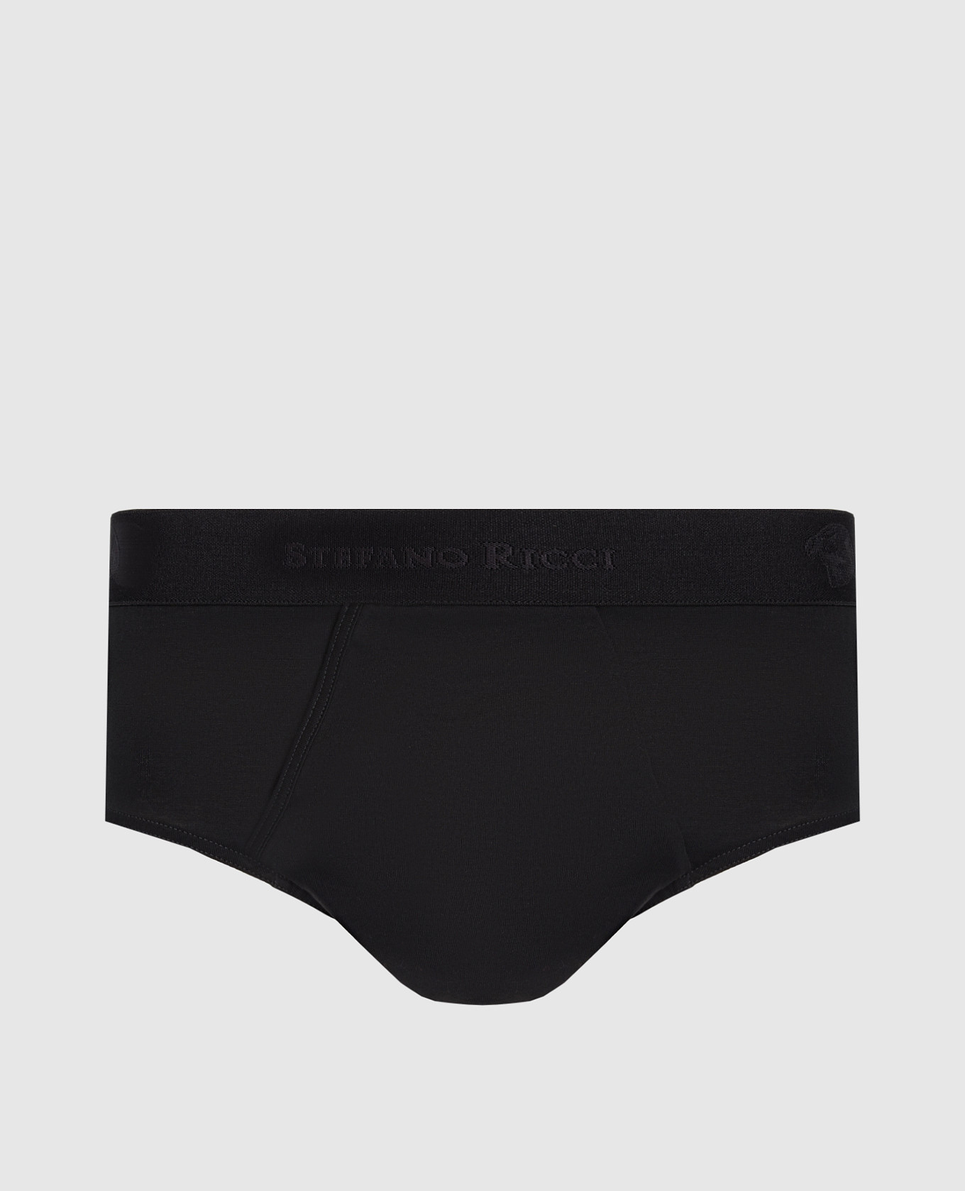 Черные трусы-слипы с узором логотипа