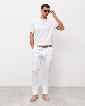 Stefano Ricci Біла футболка з візерунком монограми K616448G10F26115