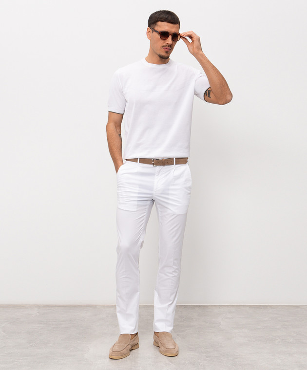 Stefano Ricci Белая футболка с узором монограммы K616448G10F26115 изображение 2