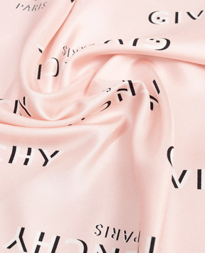 Givenchy Рожева хустка із шовку Shadow з логотипом 710009495005