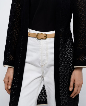 Agnona Бежевый кожаный ремень L61003L8157