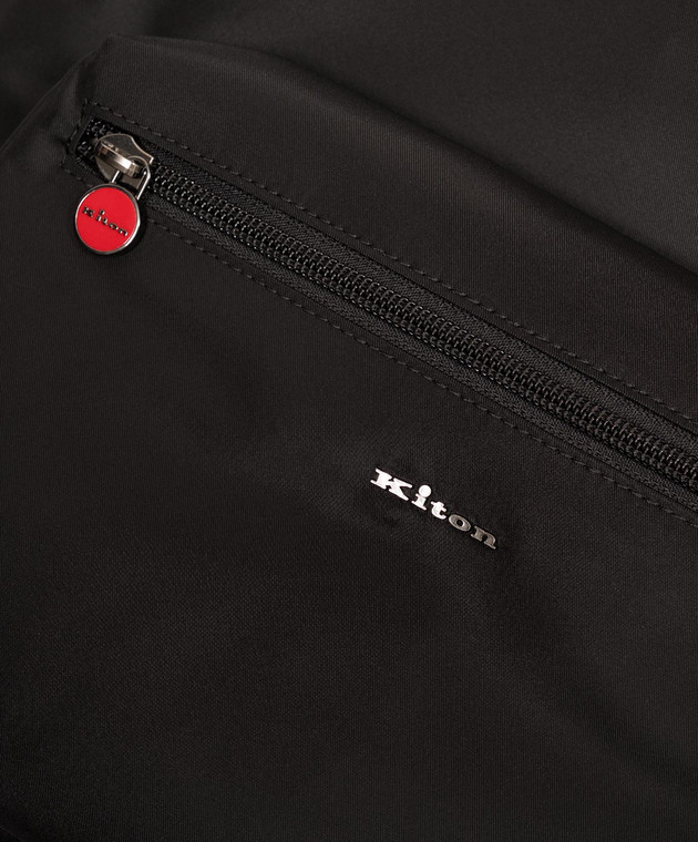 Kiton Чорний рюкзак з металевим логотипом UBA0160N01270 зображення 4
