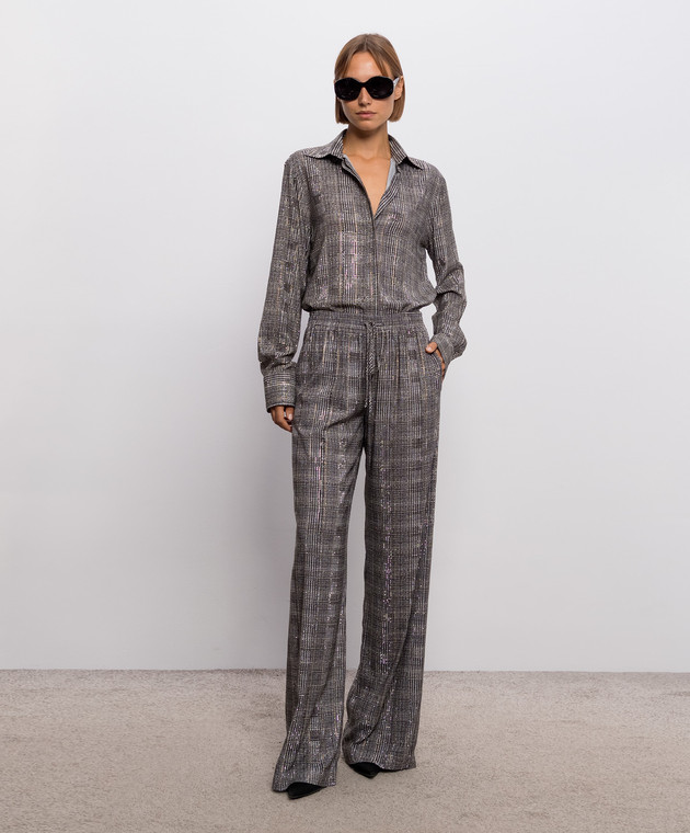 Ermanno Scervino Штани в клітинку з кристалами D492P353CTXHF зображення 2