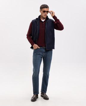 ISAIA Бордовое поло из кашемира MG8327Y0470