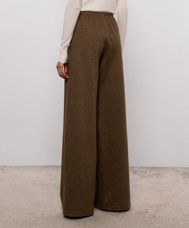 Ermanno Scervino Коричневые брюки из кашемира и шелка D492P754PHP изображение 4