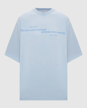 Alexander Wang Голубая футболка с принтом логотипа UCC3261926w