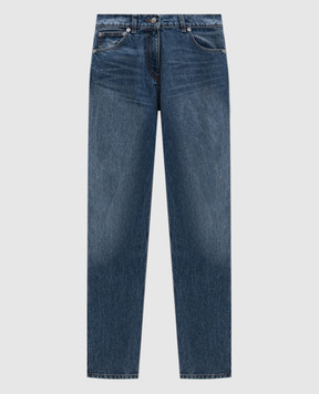 Magda Butrym Синие джинсы с эффектом потертости DENIM11PANTS213726