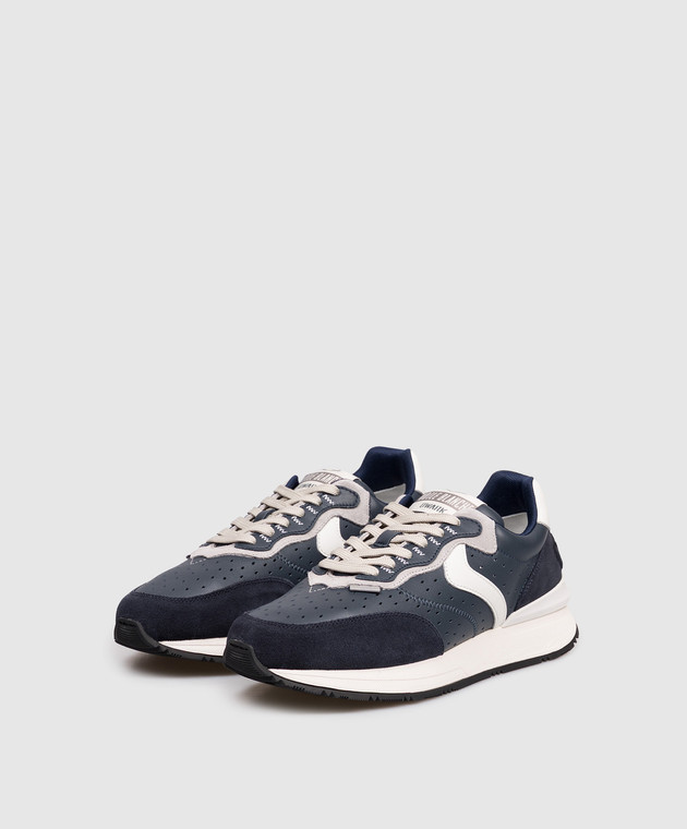 Voile Blanche Синие кожаные кроссовки QWARK EASY 0012019849011C26 изображение 2