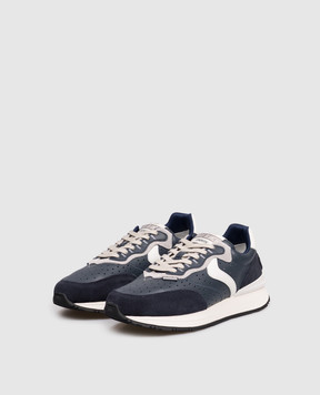 Voile Blanche Синие кожаные кроссовки QWARK EASY 0012019849011C26