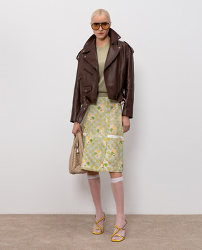 Fendi Топ кольору хакі з вишивкою логотипа FZXE84AW4V