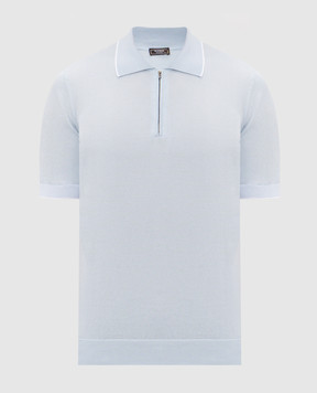 Peserico Голубое поло с молнией R59478F149173N