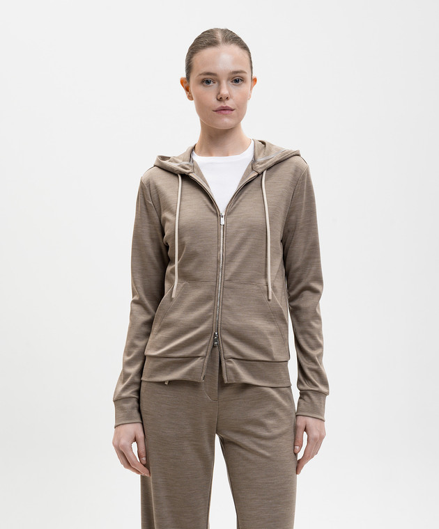 Marco Pescarolo Бежевая спортивная куртка Miked из шерсти MIKEDD53Y19 изображение 3