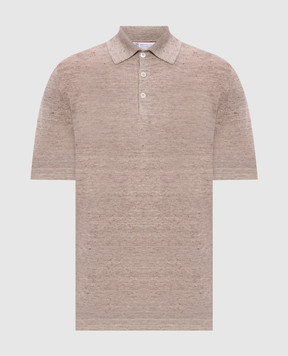 Brunello Cucinelli Бежеве поло з льоном M2L00315