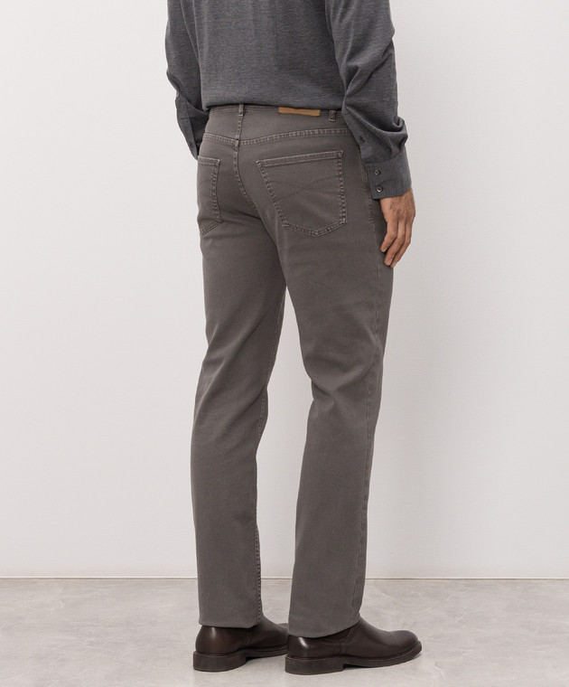 Brunello Cucinelli Сірі джинси з вишивкою емблеми M277PB3210 зображення 4