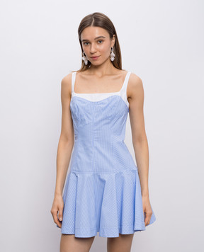 Simkhai Голубое платье мини в полоску 2261260CO