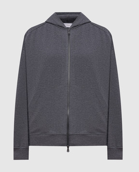 Brunello Cucinelli Серая спортивная куртка с цепочкой мониль MP827FB706