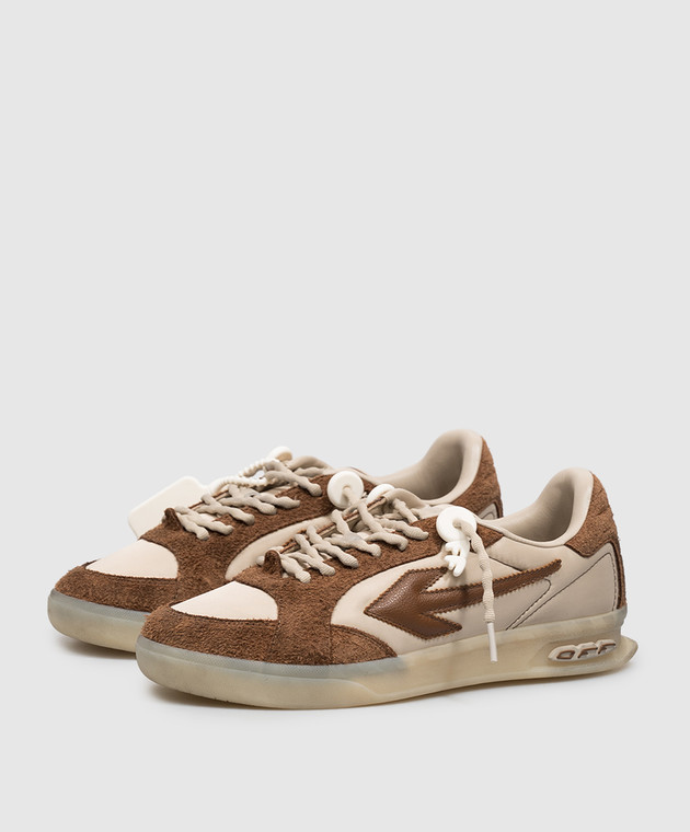 Off-White Коричневые комбинированные кроссовки End Of Play OF05968210 изображение 2