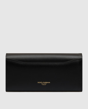 Dolce&Gabbana Чорни шкіряний гаманець Marlene BI3507A3G19
