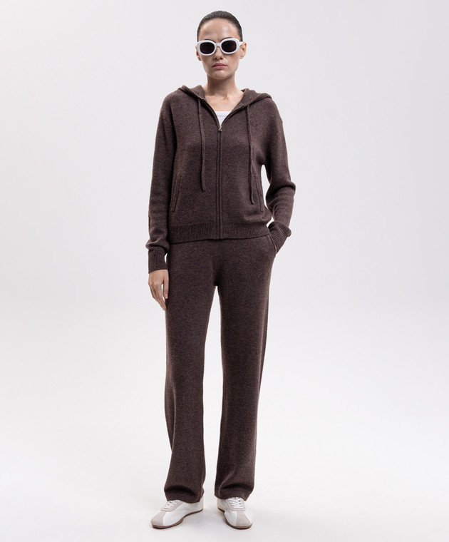 Sporty & Rich Коричневая спортивная куртка из кашемира и шерсти CA00283327BR03 изображение 2