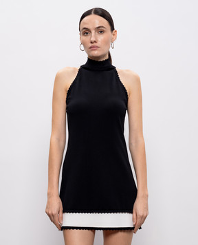 Twinset Чорна сукня міні з логотипом 261TP3374