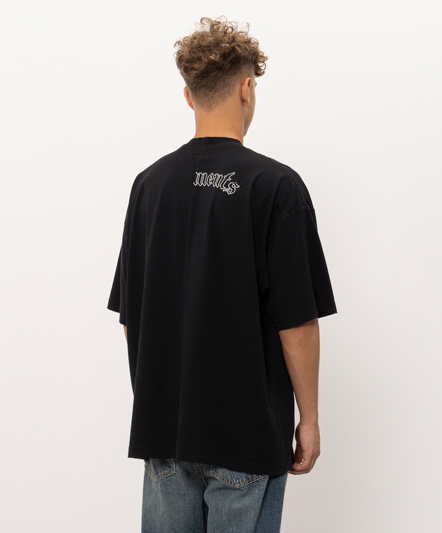 Vetements Чорна футболка з принтом MH27TR242B зображення 4