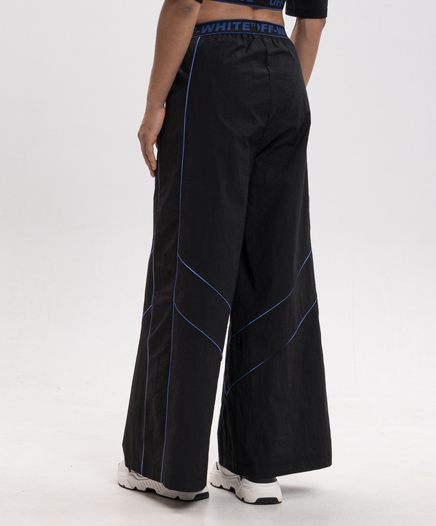 Off-White Чорні спортивні штани з візерунком логотипа 2FH00609B зображення 4
