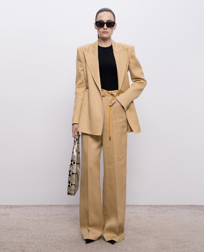 Gabriela Hearst Коричневі штани Norman з льону 2262168LI010