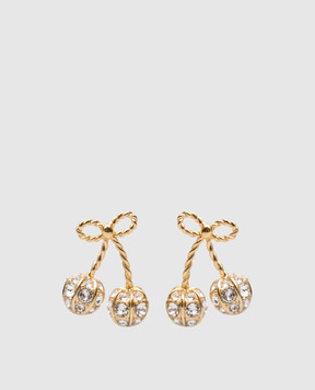 Valentino Золотые серьги Cherryfic с кристаллами Swarovski 8W2J0BA1YCW