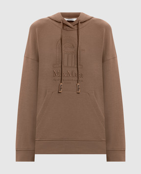 Max Mara Коричневе худі ANDREA з вишивкою логотипа SMMANDREA