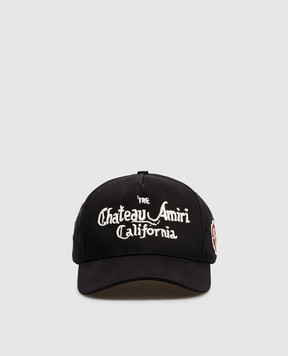 AMIRI Чорна кепка CHATEAU з вишивкою AMSAHE1047
