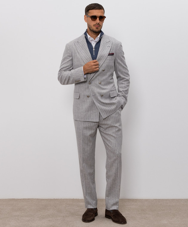 Brunello Cucinelli Синий джемпер M29400104 изображение 2