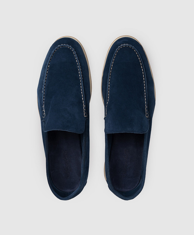 Enrico Mandelli Сині замшеві лофери YACHTS5722 зображення 4