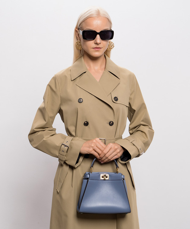 Fendi Синяя кожаная сумка Peekaboo 8BN244B083 изображение 2