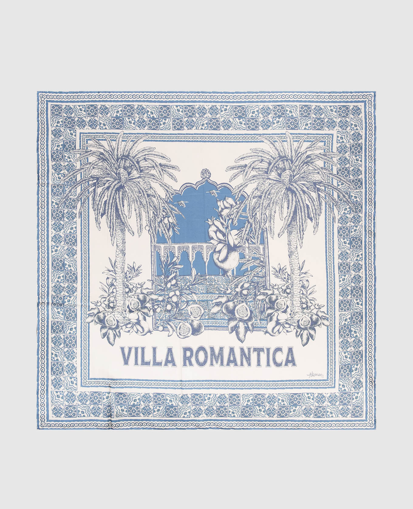 

Белый платок Villa Romantica из шелка, Платки